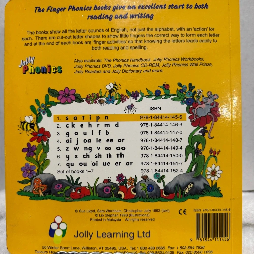 Jolly Phonics - Finger Phonics 1 in print letters (1993)